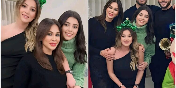 الفنان #عاصي_الحلاني برفقة زوجته #كوليت_بولس وأولادهم الوليد، ماريتا ، دانا بمناسبة #الكريسماس🎄