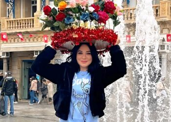 الفنانة #سلاف_فواخراجي في أحدث إطلالة من #تونس 💞