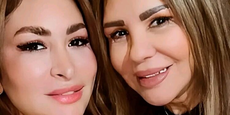 الفنانة #ديمة_بياعة برفقة خالتها الفنانة القديرة #سلمى_المصري في #دمشق