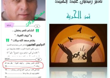 مشاركتي في كتاب ،، ثمن الحرية ،، للشاعر ناصر رمضان عن   ديوانه  نزيف الغربة…”