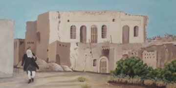 الاوابد تحكي تاريخها (صدد ) : بريشة الفنان عطاالله عبد اللطيف 